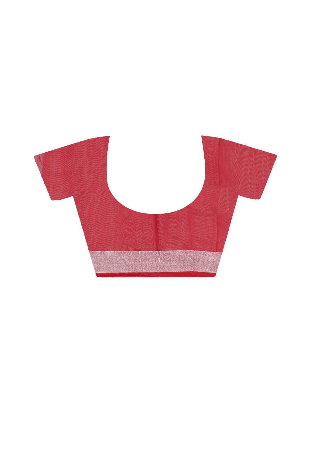 Red Blended Cotton Tamasi Hand Loom Saree (1208)